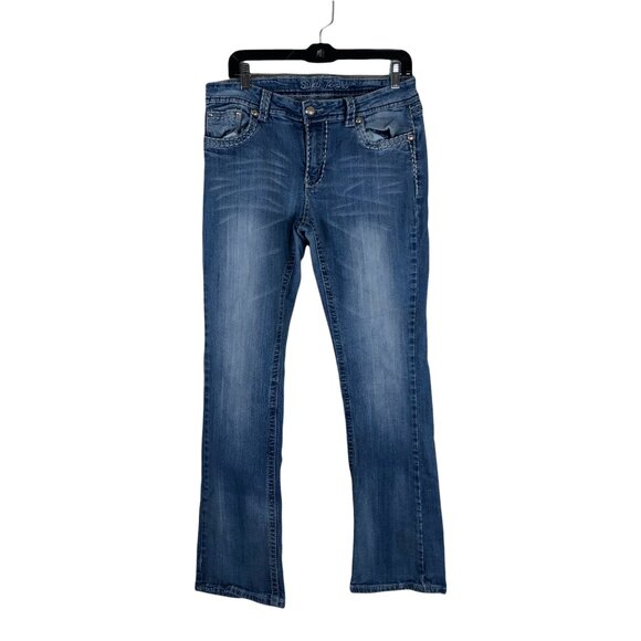 Old Navy 16 Karate Jeans Straight Leg Light Wash Denim Flex Max Youth Boy - Picture 1 of 7